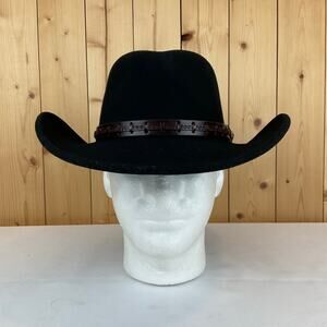 Bailey Firehole Litefelt Cowboy Fedora, Black - Size M